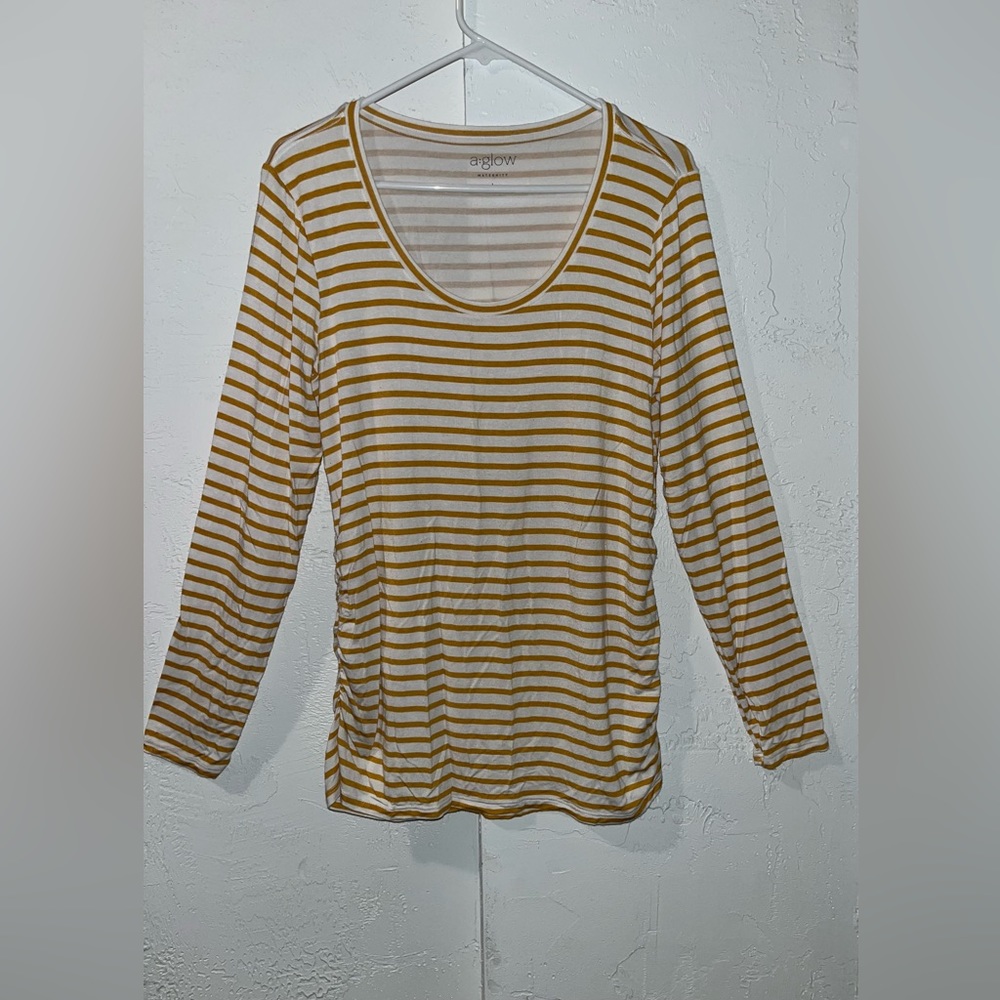 A:glow Maternity Striped Long Sleeve